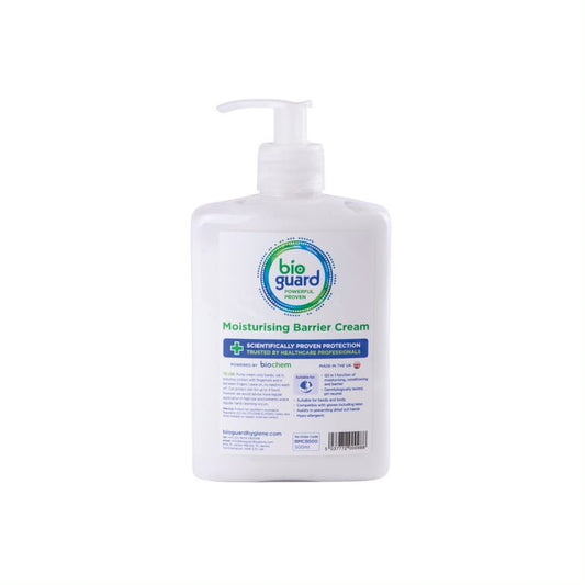 Moisturising & Barrier Cream - 500ml Pump Action Barrier Cream - Bioguard Hygiene