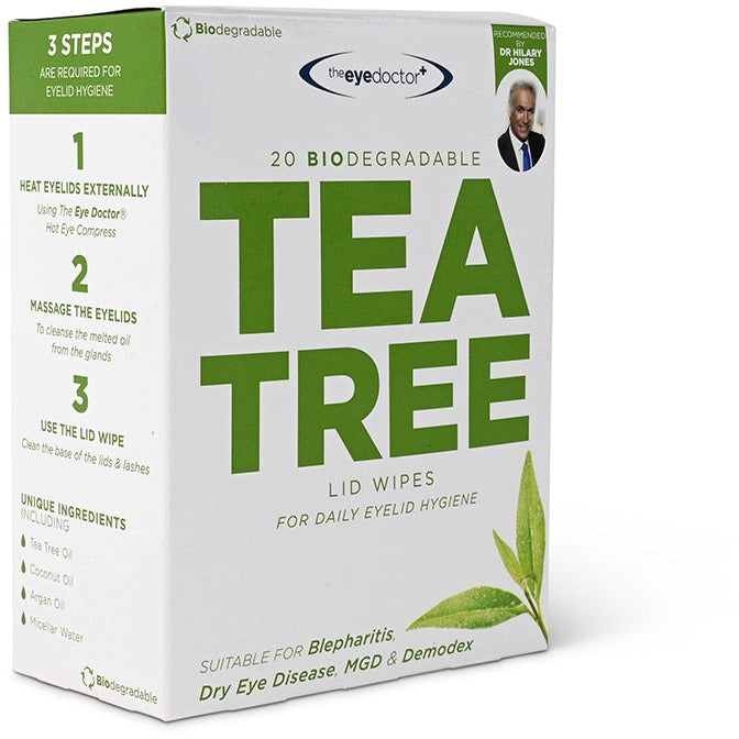 The Eye Doctor - 20 Tea Tree Oil Eye Wipes - The Body Doctor