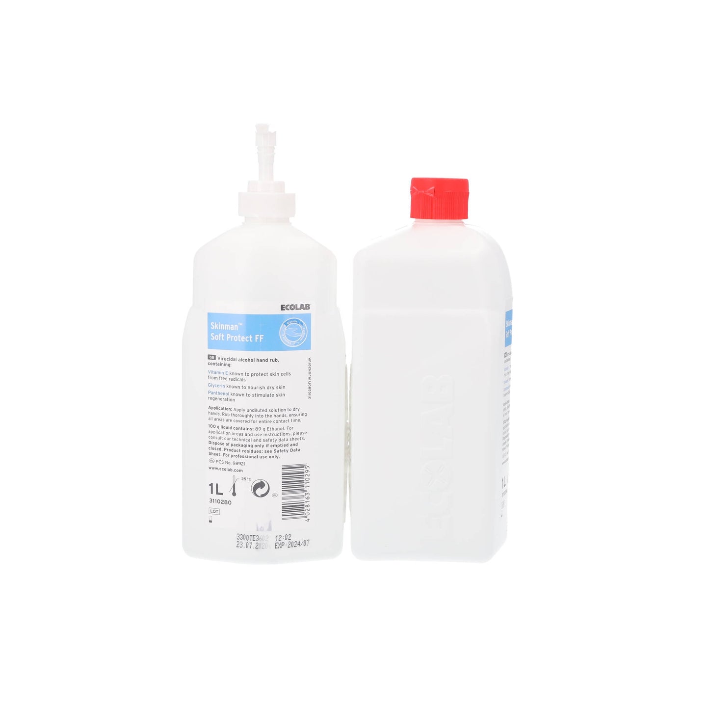 Ecolab Soft Protect 1 Litre Alcohol Hand Rub Sanitiser (Box of 12 Bottles) BUY ONE, GET ONE FREE