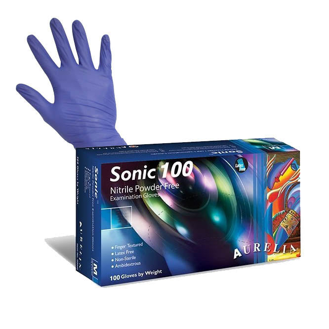 Aurelia Sonic 200 Nitrile Powder-Free Examination Gloves - Non Sterile Extra Large 100 - Foto 8