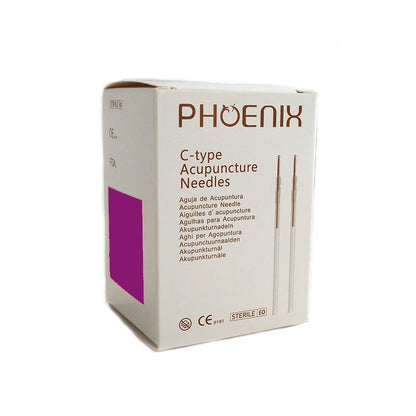 C-type copper acupuncture needles 0.25x25mm 5 in 1 guide tube - Phoenix Medical