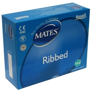 Mates Ribbed Condoms - Clinic Pack 1 x 144 - Ansell