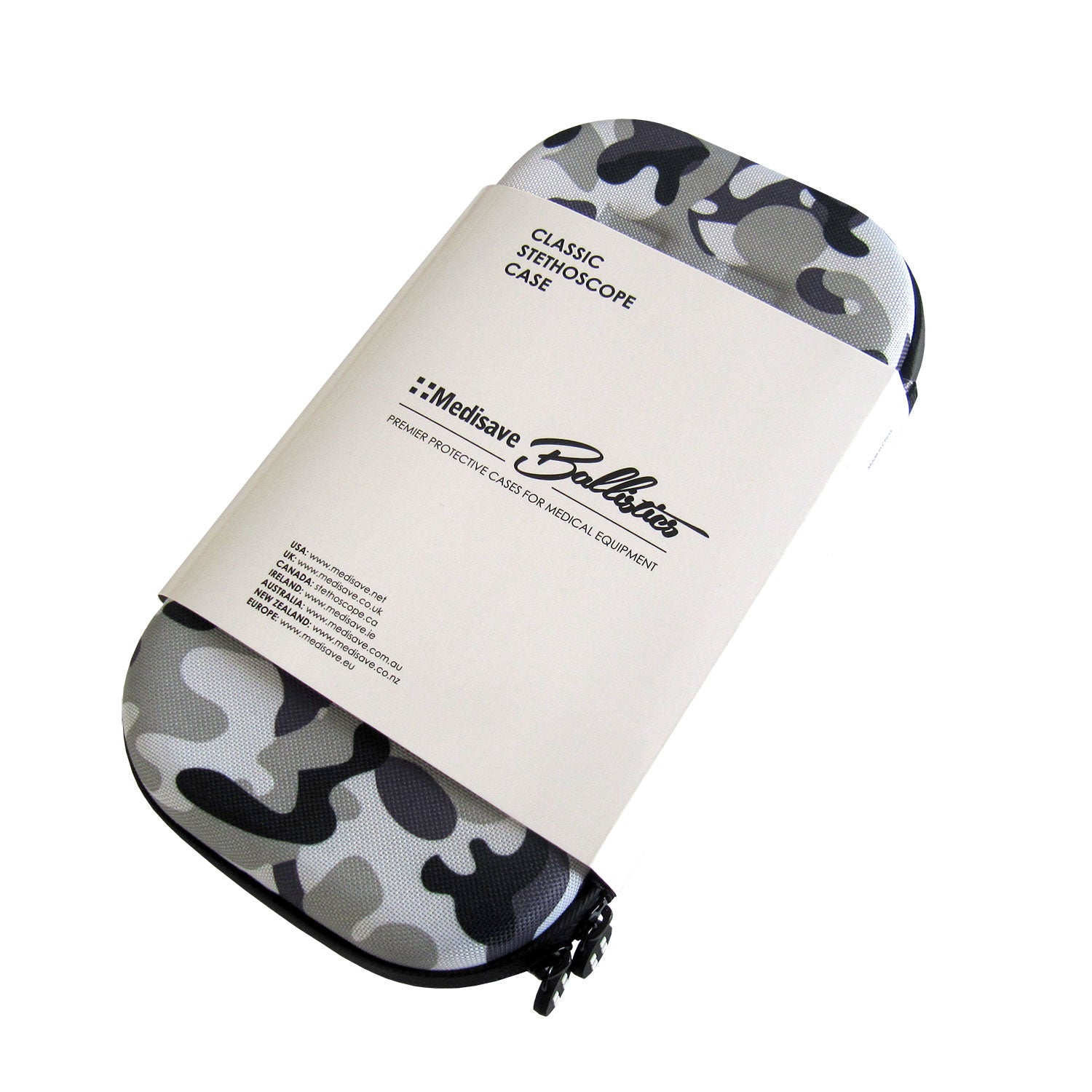 Medisave Ballistics Premium Classic Stethoscope Case - Snow Camo