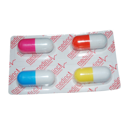 Medinc Capsule Highlighter Pens x 4 - 