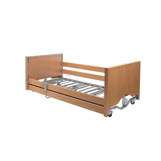 Casa Elite Care Home Beds Low In Beech With Wooden Side Rail Kit