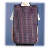 Protective Reusable Client Bib - Large in Red  Navy