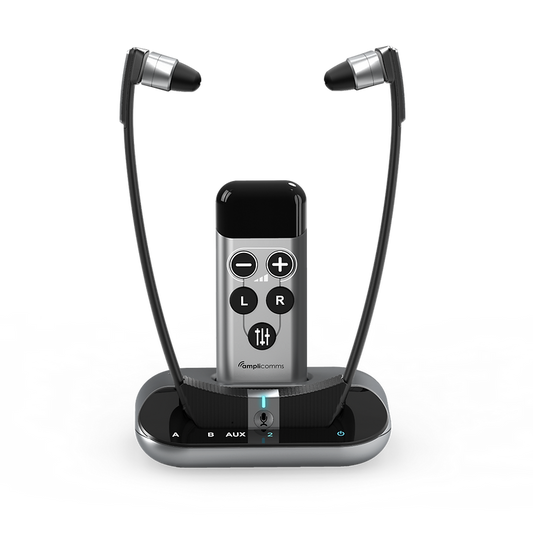 Amplicomms TV3500 Black/Silver - Headset - Amplivox