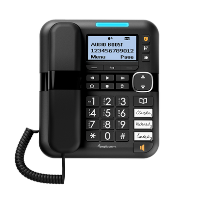 Amplicomms BigTel 1580 Combo Black - Cordless Phone