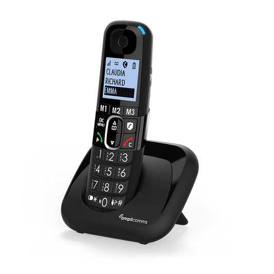 Amplicomms BigTel 1500 Solo Black Solo - Cordless Phone - Amplicomms