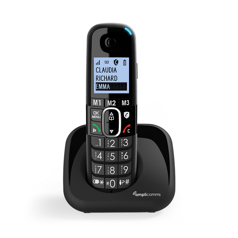 Amplicomms BigTel 1500 Solo Black Solo - Cordless Phone - Amplicomms