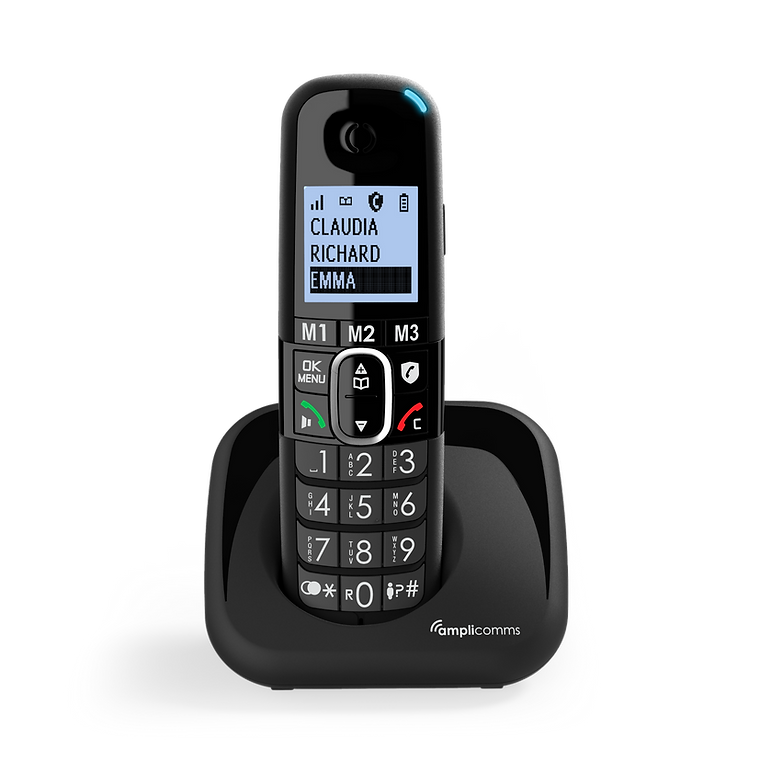 Amplicomms BigTel 1502 Black Duo - Cordless Phone
