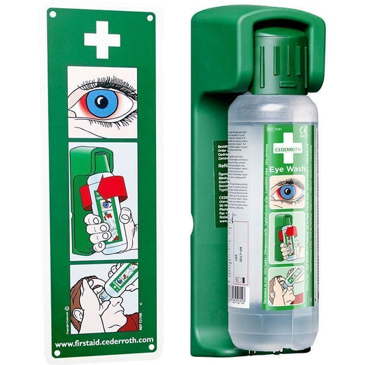 Cererroth 500ml Eyewash Bottle with Bracket - Safety First Aid