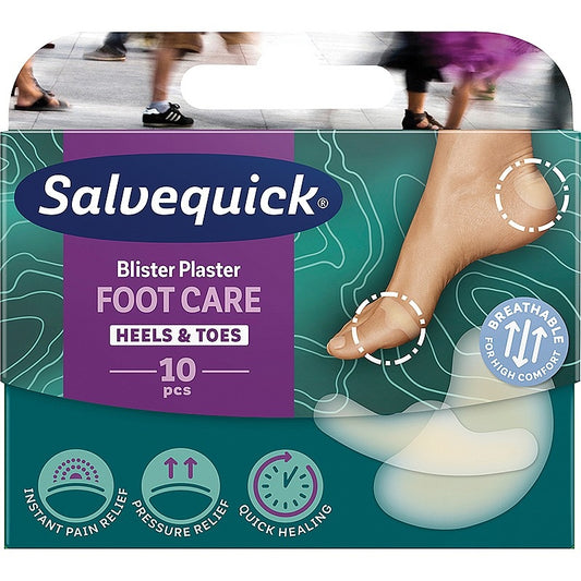 Salvequick Foot Care Blister Plasters,  Heels and Toes - Safety First Aid