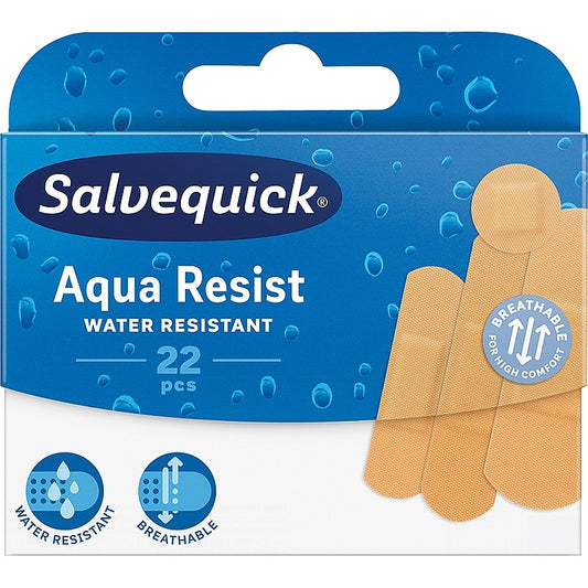 Salvequick Aqua Resist, Water Resistant Assorted Plasters - Safety First Aid
