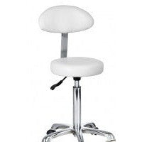 Avalon Circle Comfort Stool with Backrest - Black - Avalon