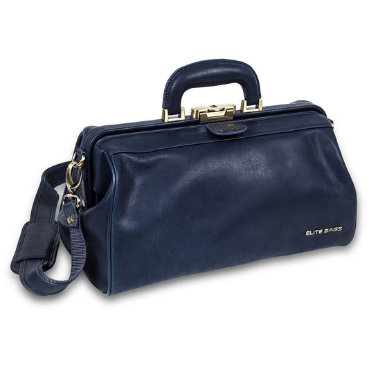 Compact Leather Briefcase For Doctors - Blue