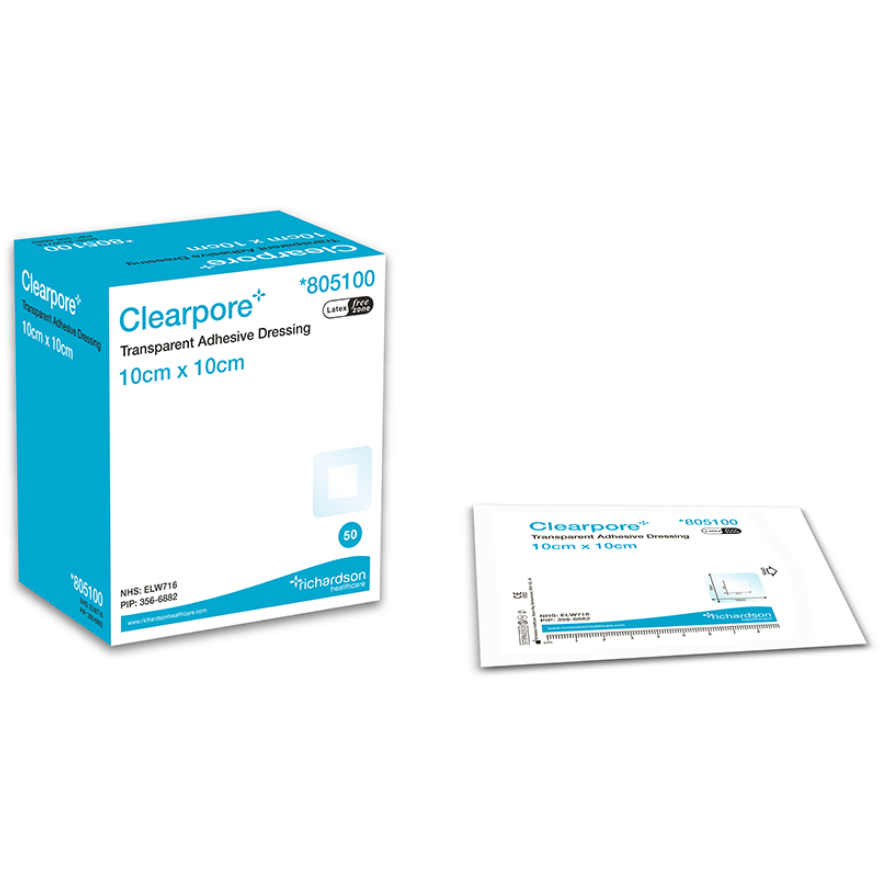 Clearpore Adhesive Dressing 10 x 25cm - Pack of 30 - Richardson Healthcare
