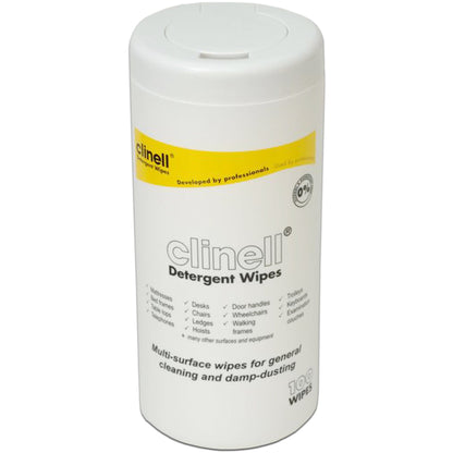 Clinell Detergent Wipes Tub of 100 - 