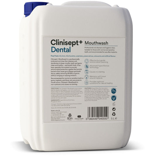 Clinisept+ Dental Mouthwash - 5L Container (For Professional Use)