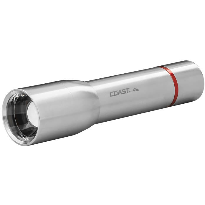 Coast A25R Rechargeable Stainless Steel LED Torch (725 Lumens) - Coast