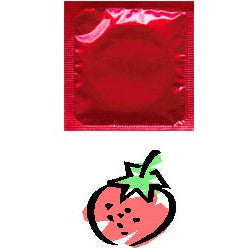 Condomi Strawberry Condoms (Bulk: per Loose 100)