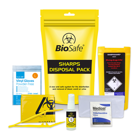Premium Sharps Disposal Pack - Blue Dot