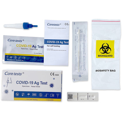 Covid 19 Lateral Flow Test - Rapid Antigen Nasal Swab - Single - Core Tests