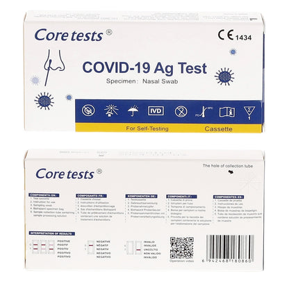 Covid 19 Lateral Flow Test - Rapid Antigen Nasal Swab - Single - Core Tests