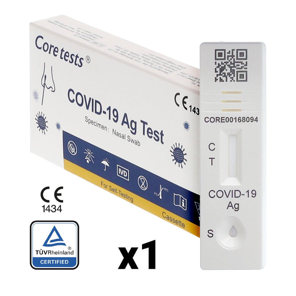 Covid 19 Lateral Flow Test - Rapid Antigen Nasal Swab - Single - Core Tests