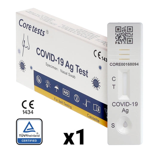 Covid 19 Lateral Flow Test - Rapid Antigen Nasal Swab - Single - Core Tests