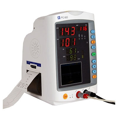 PC-900Pro Vital Signs Monitor (SpO2 (Nellcor Oximax), PR & NIBP) with Adult Clip Sensor and NIBP Cuff