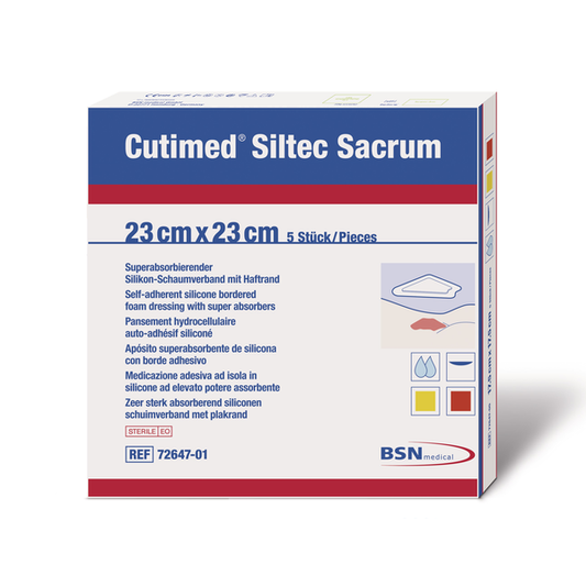 Cutimed Siltec Sacrum (Sterile) 23cm x 23cm Pack of 5