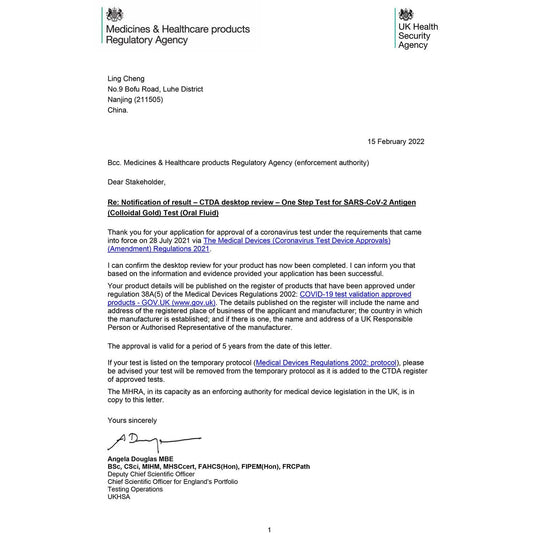 Covid Home/Self Test Kit (Lateral Flow) - Getein Biotech