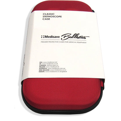 Medisave Ballistics Premium Classic Stethoscope Case - Red