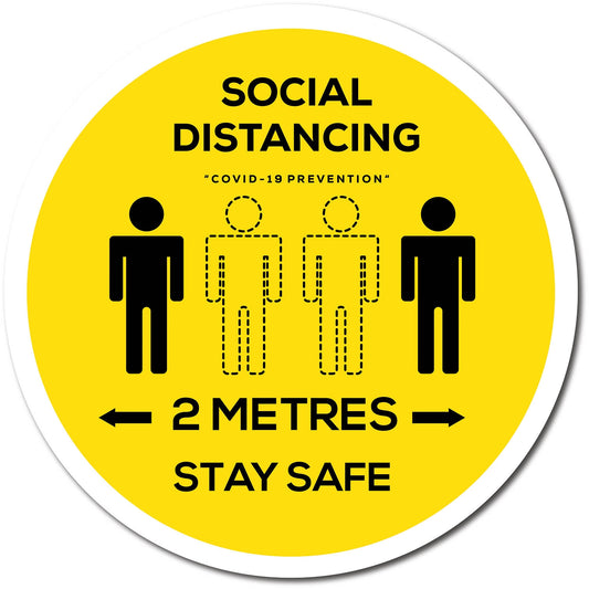 500mm Social Distancing Window Sticker - Medisigns