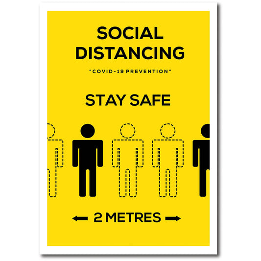Stay Safe Social Distancing A4 Poster - Pack of 10