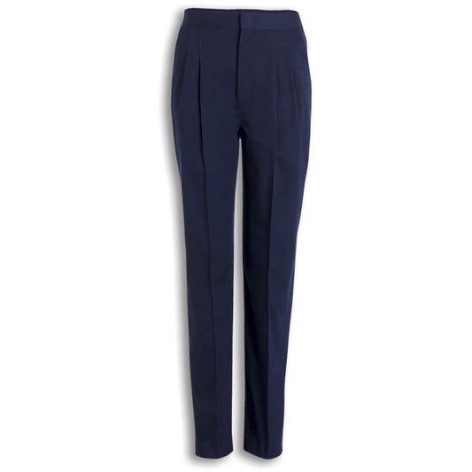 Women's Soft-Brushed Trousers - Navy Blue - Size 18