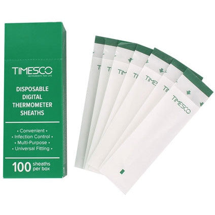 Disposable Digital Thermometer Covers (Sheaths) - Box of 100 - Timesco