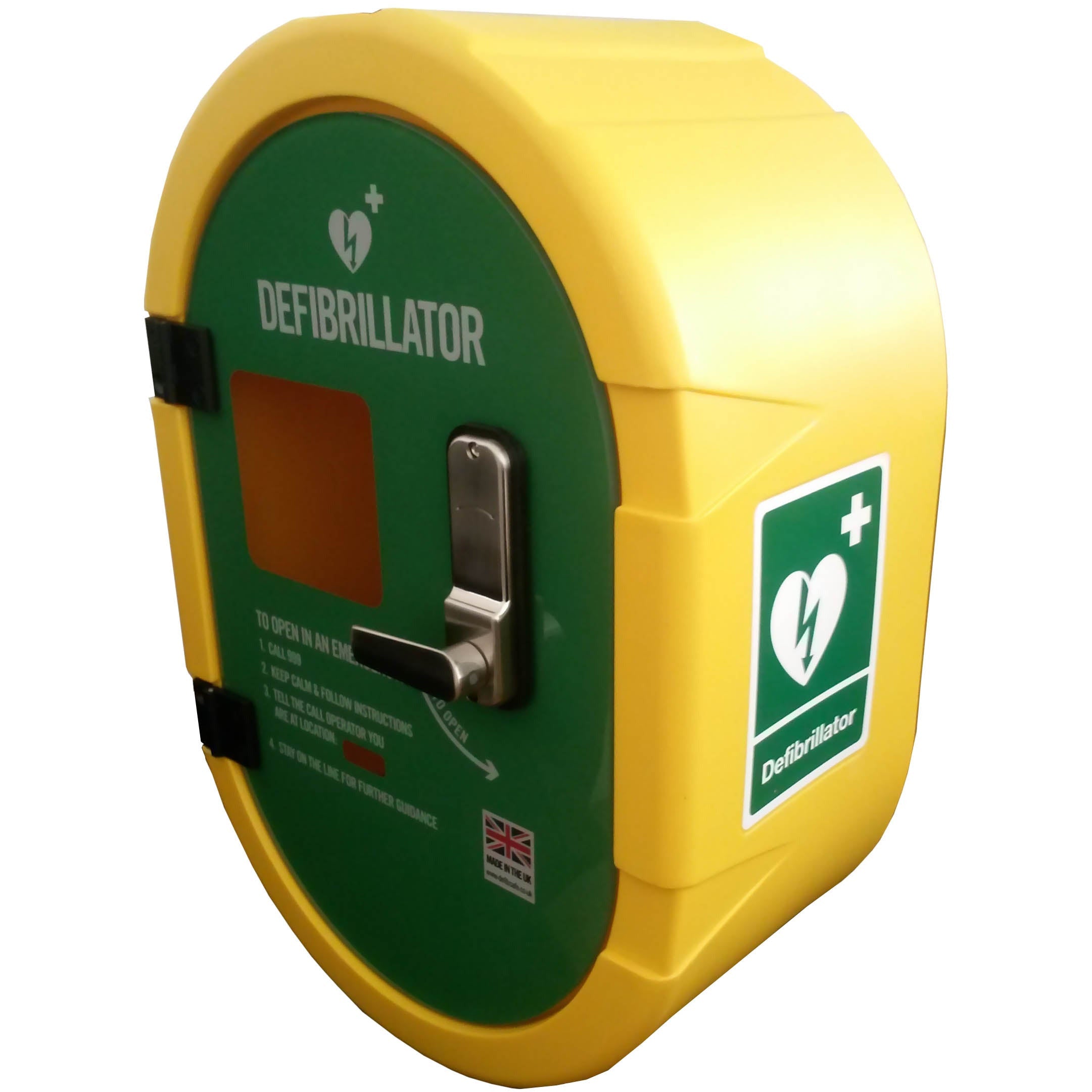 Secure External Defibrillator Cabinet DS2 Unlocked – Medisave UK