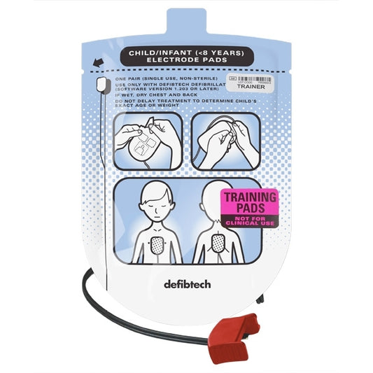 Paediatric Training Defibrillation Pads - Pair (AED, AUTO) - Defibtech