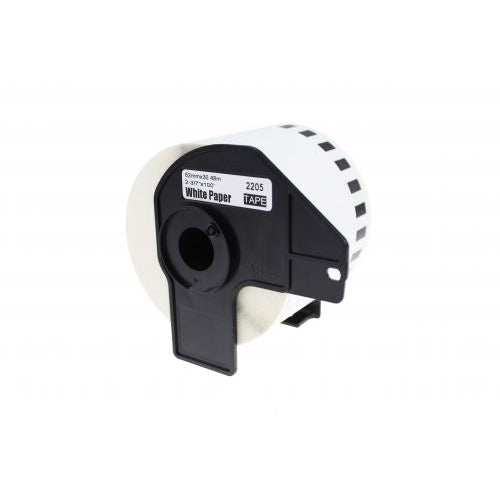 Brother DK22205 Continuous Length Paper White Tape Roll - Compatible - CTS