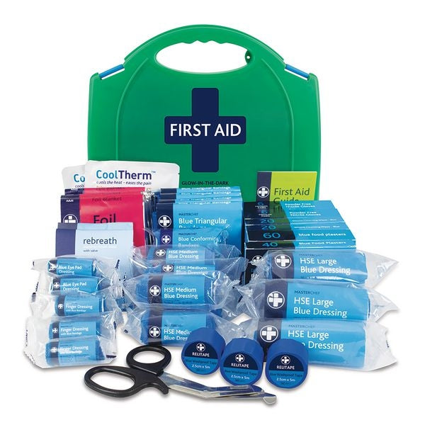 BS8599-1 Large Catering First Aid Kit in Glow In The Dark Aura Box - Reliance