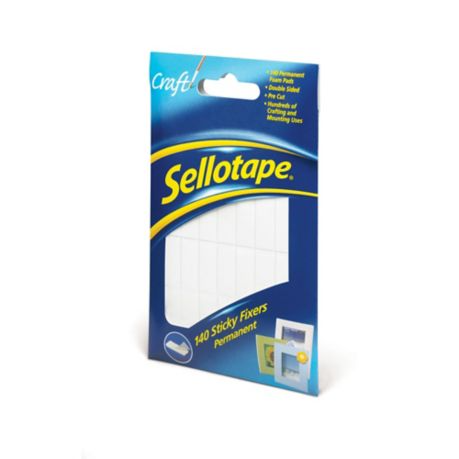 Sellotape Self-Adhesive Sticky Foam Fixer Pads - Box of 140 - Sellotape