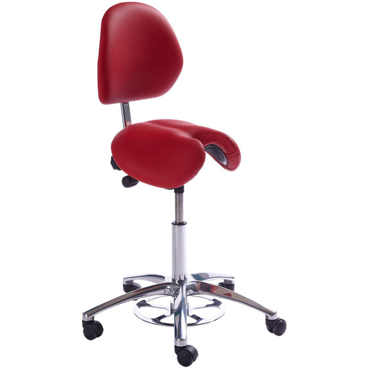 Jolly Saddle Stool with Backrest - 