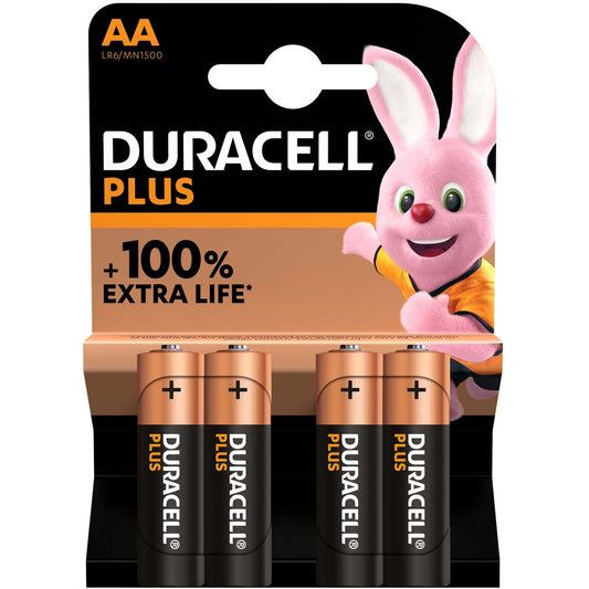 Duracell Plus AA Batteries 4 pack - 