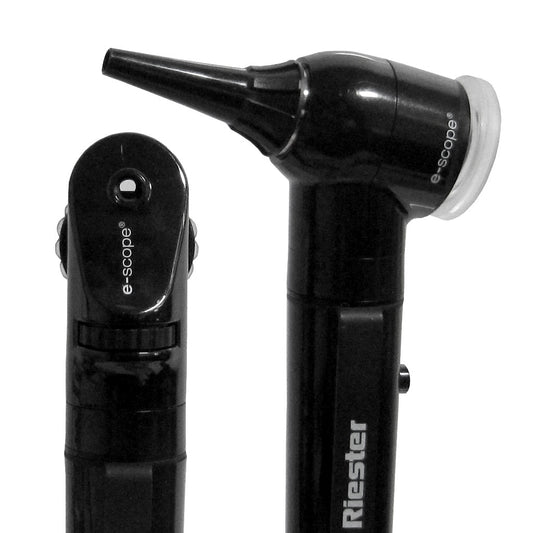 Riester e-scope Otoscope/Direct Illumination Ophthalmoscope LED Diagnostic Set - Black