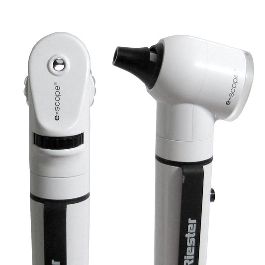 Riester e-scope Otoscope/Direct Illumination Ophthalmoscope LED Diagnostic Set - White