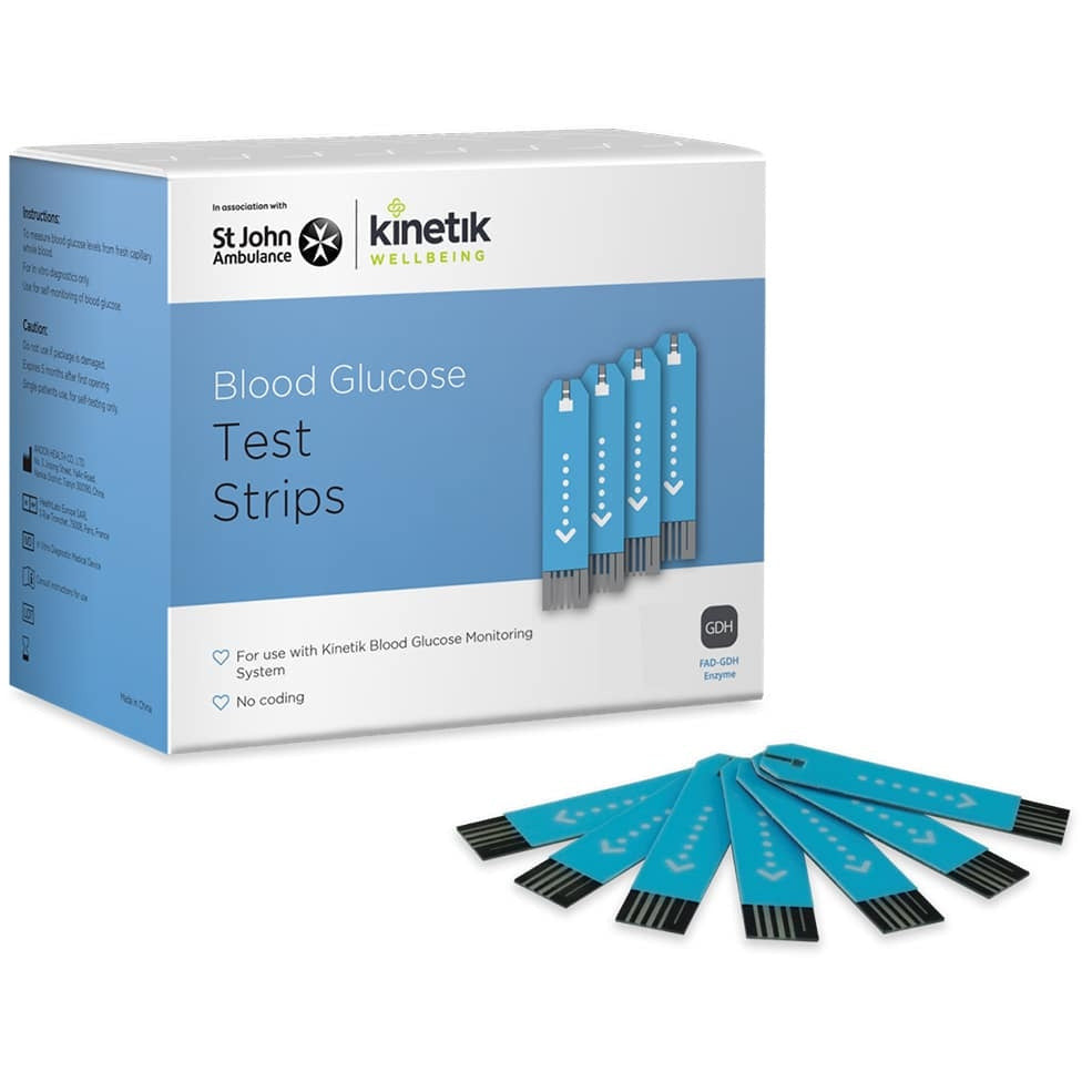 Blood Glucose Test Strips – Pack of 50 (for AG-607) - Kinetik Wellbeing