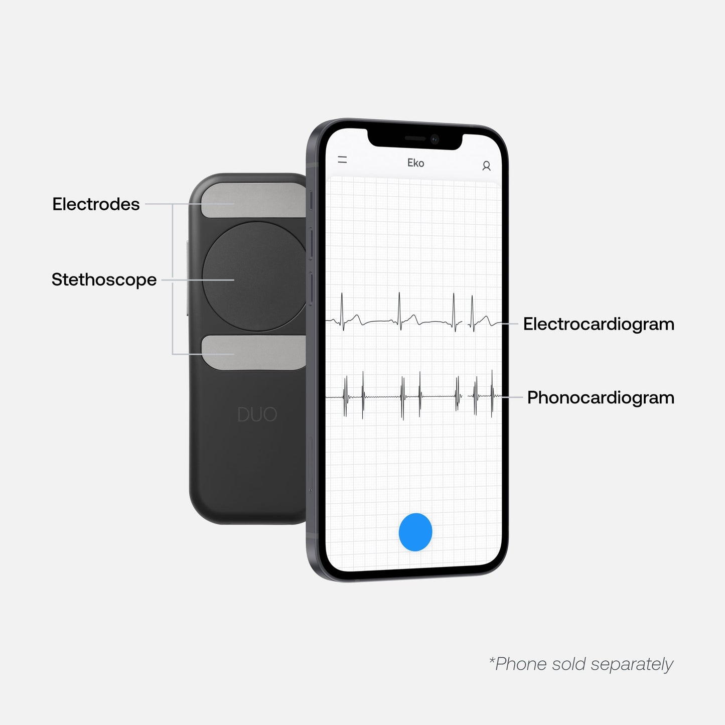 Eko DUO Portable ECG + Digital Electronic Stethoscope [Bluetooth] - Eko