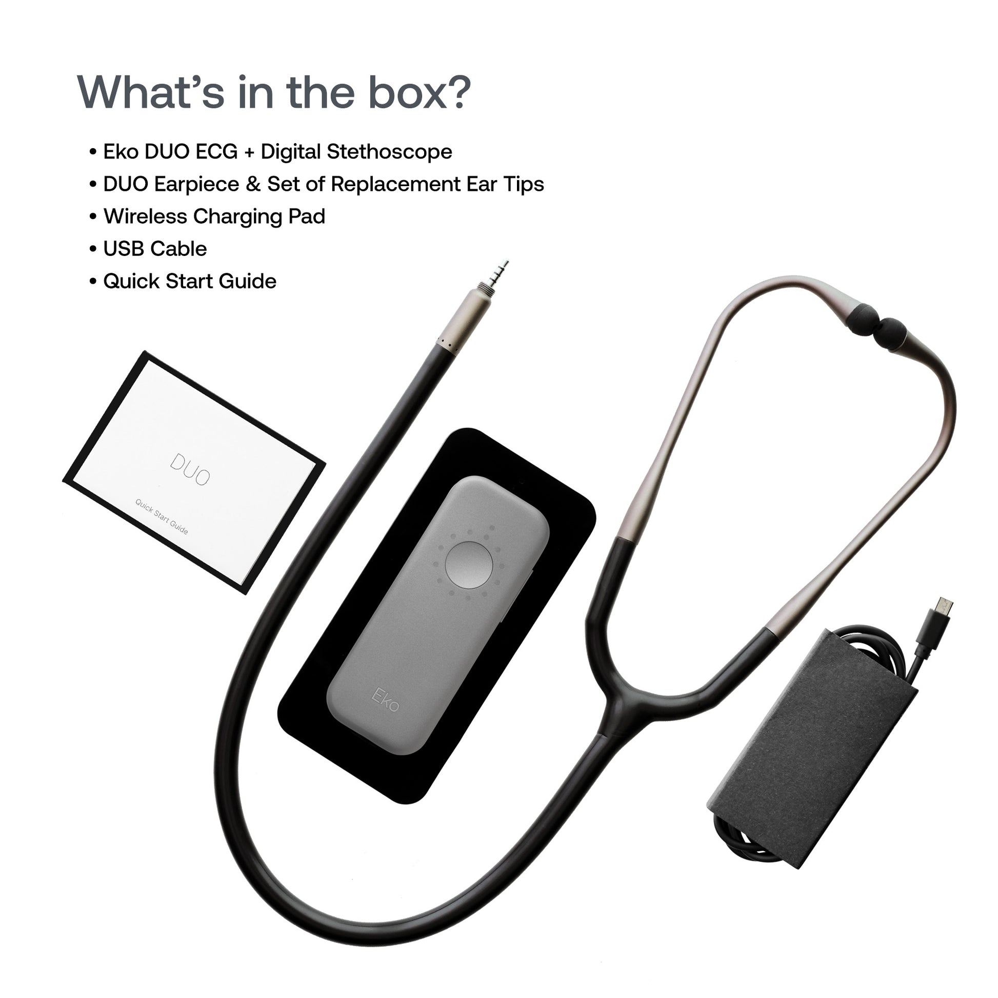 Eko DUO Portable ECG + Digital Electronic Stethoscope [Bluetooth] - Eko